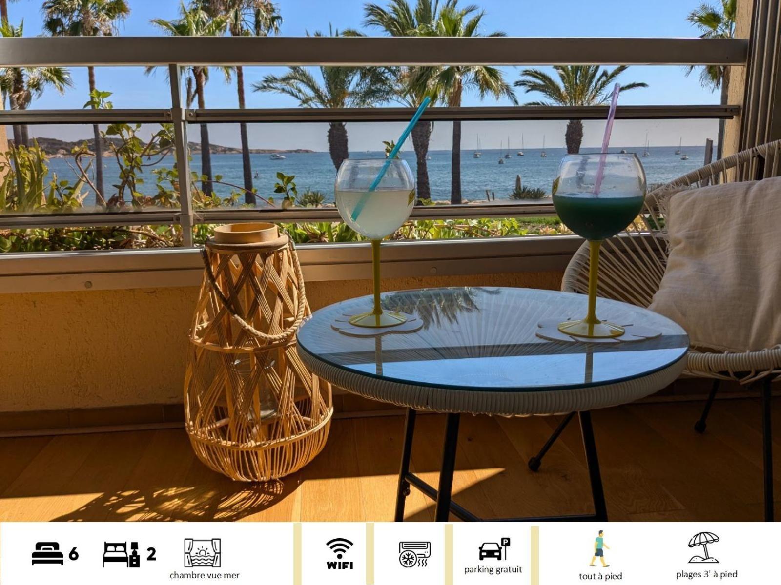 "Le Palmier Dore", Cosy T3 A 3 Minutes A Pied Des Plages, Parking Et Clim Sanary-sur-Mer Buitenkant foto